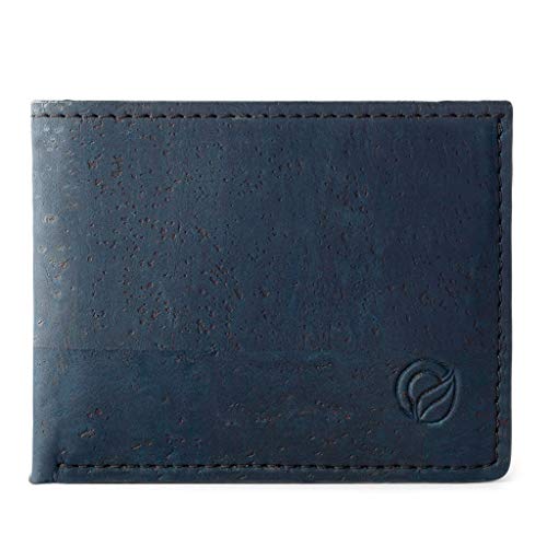 Corkor Slim Men Wallet Bifold Front Pocket Minimalist Vegan Non Leather Durable Cork