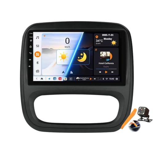 Autoradio Android 15.0 2 DIN para Trafic 3 y Vivaro B con GPS y Bluetooth