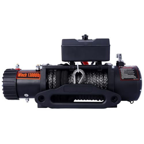 Cabrestante eléctrico Gecheer 13000 lb con control remoto inalámbrico