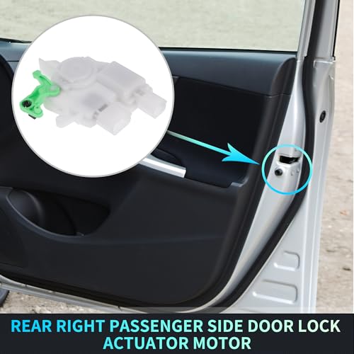Image of X AUTOHAUX Replacement Rear Right Passenger Side Power Door Lock Actuator Motor for Acura TSX 2004-2008 for Acura TL 2004-2008 Door Latch Actuator Assembly Replace No.72615SEAG01 White
