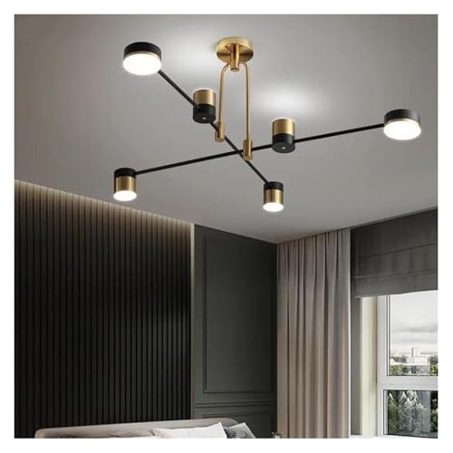 Plafonnier LED moderne noir pour chambre à coucher et salle à manger moderne