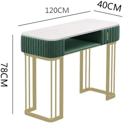 Professional Manicure Table with Storage - Modern Nail Tech Spa Station, Metal Bracket for Salon & Office Use, Stylish & Functional Design,A,120x40x78cm