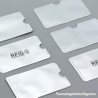 soleilx Custodie Blocco RFID – Set da 5 Custodie Protettive Contactless per Carte di Credito, Bancomat e Documenti – Schermatura RFID/NFC per Protezione Dati Personali (5 cover)