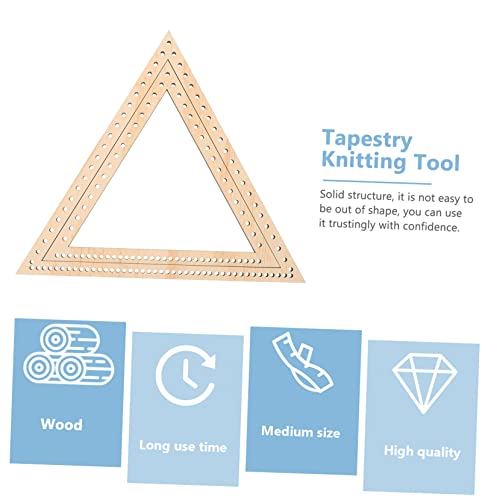 Corhad 2Pcs Tapestry Weaving Tools Braid Tool Knitting Loom Woven Tapestry Weaving Loom Frame Tapestry Wooden Weaving Loom Frame Tapestry Knitting Tool Dream Catcher Diy Tool Triangle #TOP2