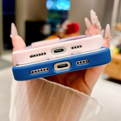 HYUEKOKO Magnetic for iPhone 16 Pro Max Case [Compatible with MagSafe] Cute Lily Flower Pattern Design for Summer Hawaiian, Clear Shockproof Protective Case for Girls Women-Blue by HYUEKOKO - Used condition - Image 8