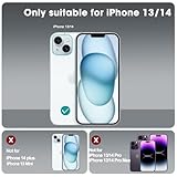 ORDA for iPhone 13 Case, for iPhone 14 Case Cute Wave Frame Curly Shape Shockproof Hard PC Phone Cover for Women and Girls Compatible with for 6.1 inchs Purple - Image 4