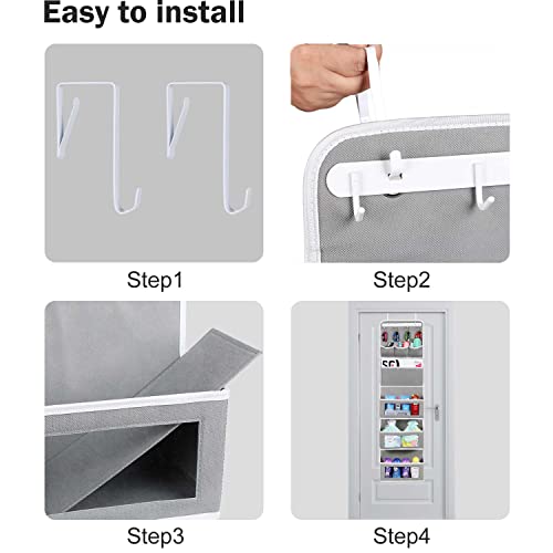 Victorich All-In-One Over The Door Organizer, Super Behind The Door Storage Organizer With Door Rack And Large Clear Windows, Wall File Organizer, Hanging Organizer (1 Pack Grey) #TOP5