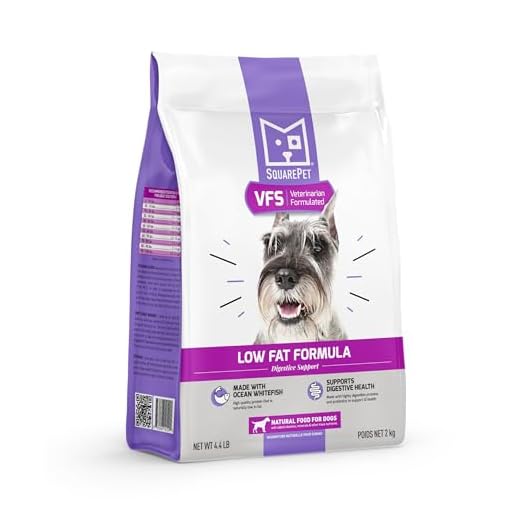 SquarePet Veterinarian Formulated Solutions Low Fat Content Lean Whitefish, Highly Digestible, Dry Dog Food 4.4lbs