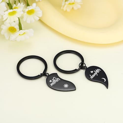 Image of Yonhon Mother Daughter Bracelet Necklace for 2 /3 /4, Mother Daughter Matching Keychain Set