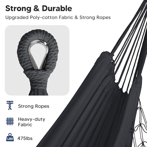 Image of SUNCREAT 2 Person Hammock Without Stand, Dark Gray