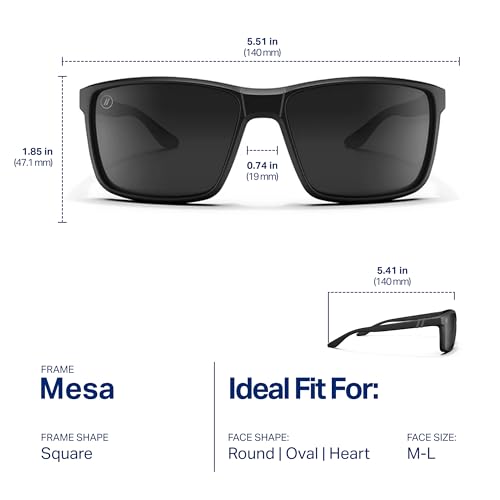Image of Blenders Eyewear Mesa - Polarized Sunglasses - Modern Wraparound Frames - 100% UV Protection - For Men & Women
