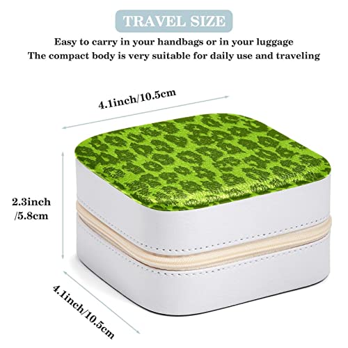 Organisateur de bijoux pour boucles d'oreille compact imprimé léopard