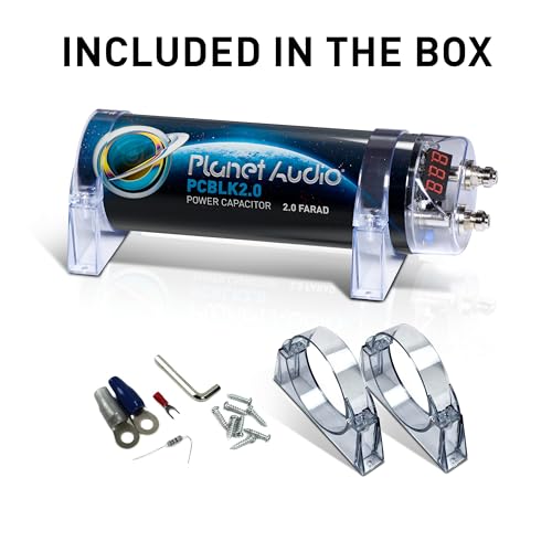 Planet Audio Farad Car Capacitor For Energy Storage To Enhance Bass Demand From Audio System PCBLK2.0
