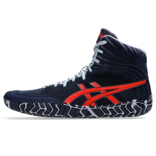 ASICS Men's Aggressor 5 Wrestling Shoes, 10.5, Midnight/Classic RED