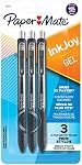Paper Mate InkJoy Pens, Gel Pens, Medium Point (0.7 mm), Black, 3 Count