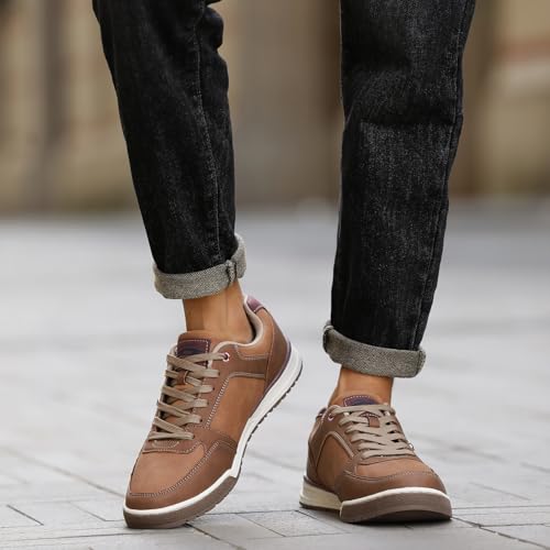 Image of ARRIGO BELLO Mens Casual Shoes Fashion Sneakers Breathable Comfort Classic Lace-Up Low Top Walking Shoes