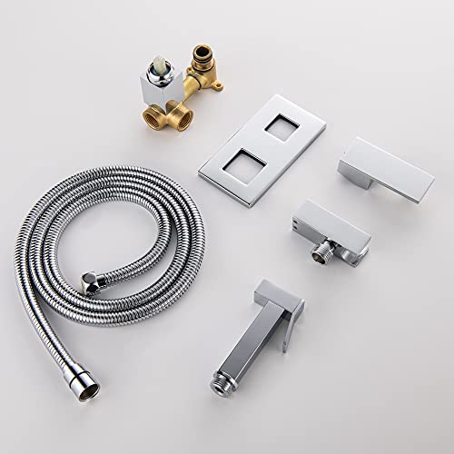 Robinet de bidet à main eau chaude et froide encastrable - 8