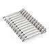 Drayas 12Pcs/set 3.7 Inches Metal Hair Clips for Styling and Sectioning,Dividing Duck Bill Clips with Prevent slippery Holes, Professional Salon Hair Clips for Women and Girls (Silver)
