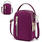 Cell Phone Purse Bag for Samsung Galaxy S20 FE, Note 20 Ultra, S21 S20 Ultra Plus A10S A20S A21S A51 A71 S10 Lite Plus Note 9 10 Moto E G Power Stylus Crossbody Wallet Pouch Wristlet Handbag (Purple)