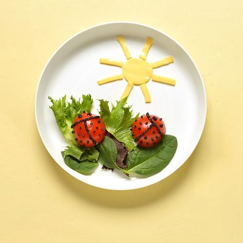 Frcctre 24 Stück Kunststoffteller, 17.8 cm bunte Kunststoff-Speiseteller, Salatteller, BPA-frei, wiederverwendbar, kleine Snack-Teller, Geschirr-Set für Grillen, Reisen, spülmaschinenfest, 8 Farben