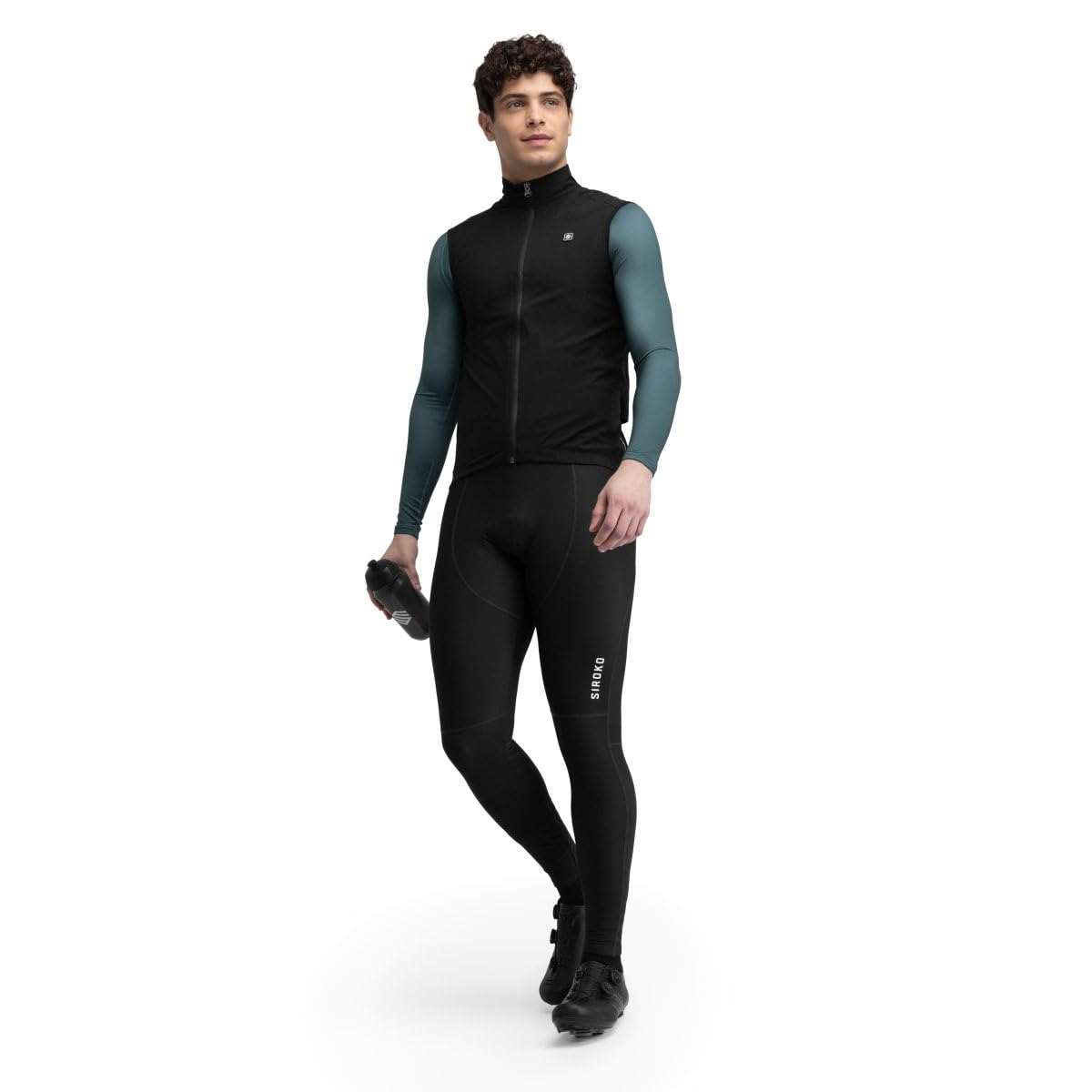 SIROKO Chaleco cortavientos lluvia ciclismo SRX Layer Negro