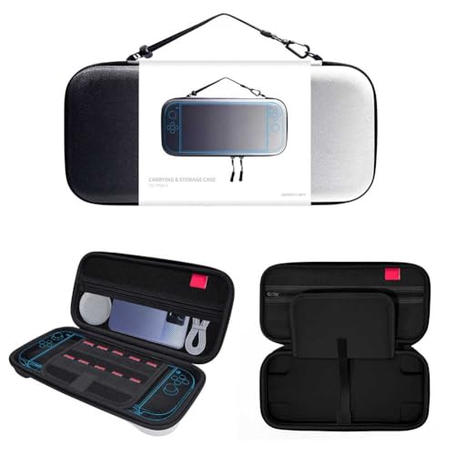 Opatiny Bolsa de almacenamiento impermeable de EVA para Nintendo Switch 2, funda protectora grande con material antiarañazos, organizador de viaje portátil