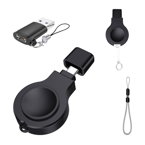 For Google Pixel Watch 充電器 2 in 1 USB-CとUSB-A 充電ケーブル ケーブル不要 頑丈 YANMONGI 低発熱 軽量 小型 持ち運び便利 高耐久 磁気充電 Google Pixel Watch 1 対応(ブラック)