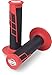 ProTaper Red/Black Clamp-On Half-Waffle Grips Pair for Most 2-Stroke and 4-Stroke Motocross Models 021662