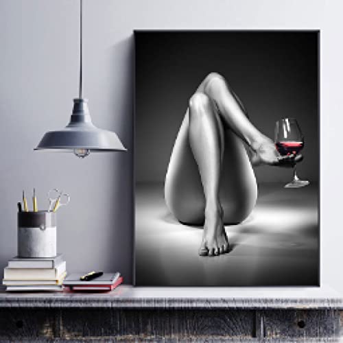 Affiche sexy fille noir et blanc grand format 80x110cm décoration murale