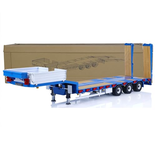 LESU Metal Trailer Hidráulico Lifting Tailboard Painted for RC Tractor Truck Car