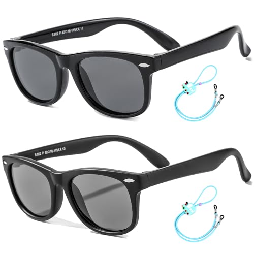 Image of Flexible Kids Sunglasses Polarized Unbreakable Toddler Sun Glasses for Baby Boys and Girls UV400 with Case, Age 2-8