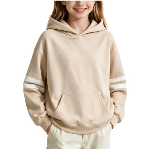 Ayolanni girls clothing Hoodies for Teen Girls Cute Trendy Hooded Sweatshirt Youth Kids Clothes Beige - image 2