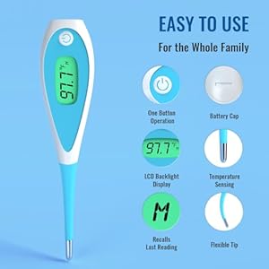 Boncare Thermometer for Adults Oral Thermometer for Fever with 10 Seconds  Cucciolini Doodles Boncare thermometer for adults oral thermometer for fever with 10 seconds   cucciolini doodles