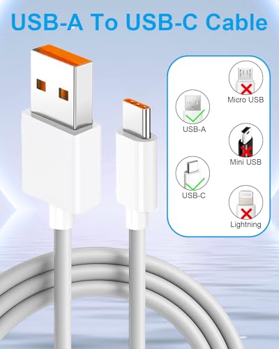 5M Extra Long USB C Cable for Home Security Cameras Devices Power Extension Lead USB A to Type C Durable Charging and Data Sync Cord for CCTV YESKMO eufy Mi Camera 2K Security Camera Ring Pan-Tilt - Image 3