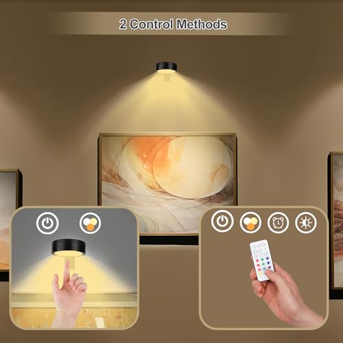 Luces LED magnéticas de pared con 13 colores y fijación inalámbrica con pilas 5