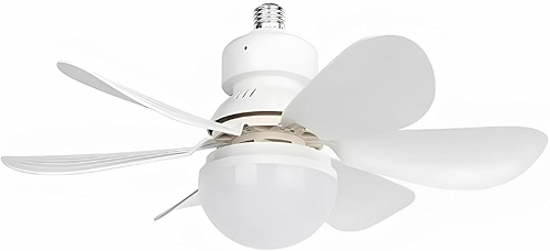Ventilador de Teto com Lâmpada Encaixe E27 Led 30w Silencioso e Inteligente com Controle Remoto - YODHE