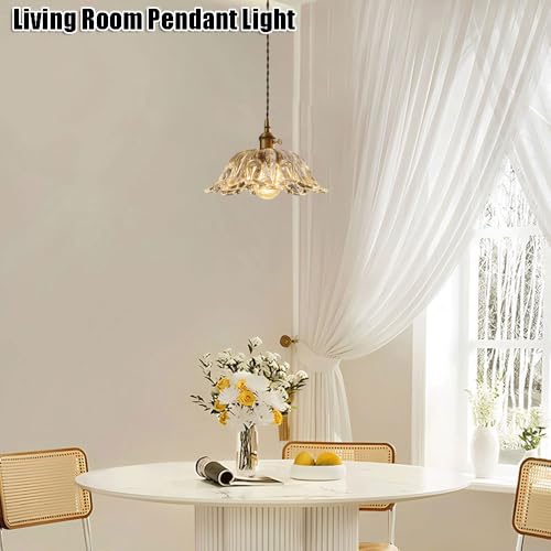 Lámpara colgante E27 de techo con pantalla de cristal personalizada para dormitorio 2