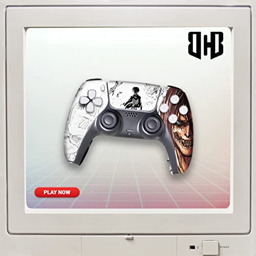 Image of Attackk on Tittan Custom PS-5 Controller Wireless compatible with Play-Station 5 Console by BCB Controllers | Proudly Customized in USA with Permanent HYDRO-DIP Printing (NOT JUST A SKIN) (MODDED).
