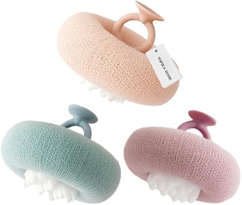 Soft Shower Bath Ball, 3 Piece Exfoliating Bath Sponge Cleaning Brush
