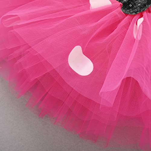 Mouse 1St Birthday Outfits Baby Girls Short Sleeve Romper Polka Dots Mini Tutu Skirt Headband 1 Year Old Cake Smash Photo Shoot I’m One My First Birthday Party Supply Bowknot Clothes Set Rose Pink 1T #TOP5