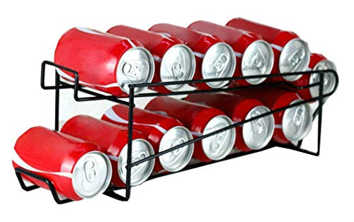 Neat-O Stylish Sturdy Steel Can Beverage Dispenser Rack Organizer, Black (Dispenser)