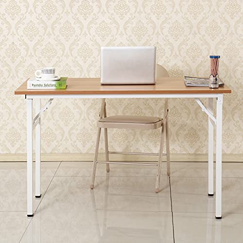 Need 47 Inches Computer Desk Office Desk Folding Table With Bifma Certification Computer Table Workstation,Teak White Ac5Bw-120 #TOP6