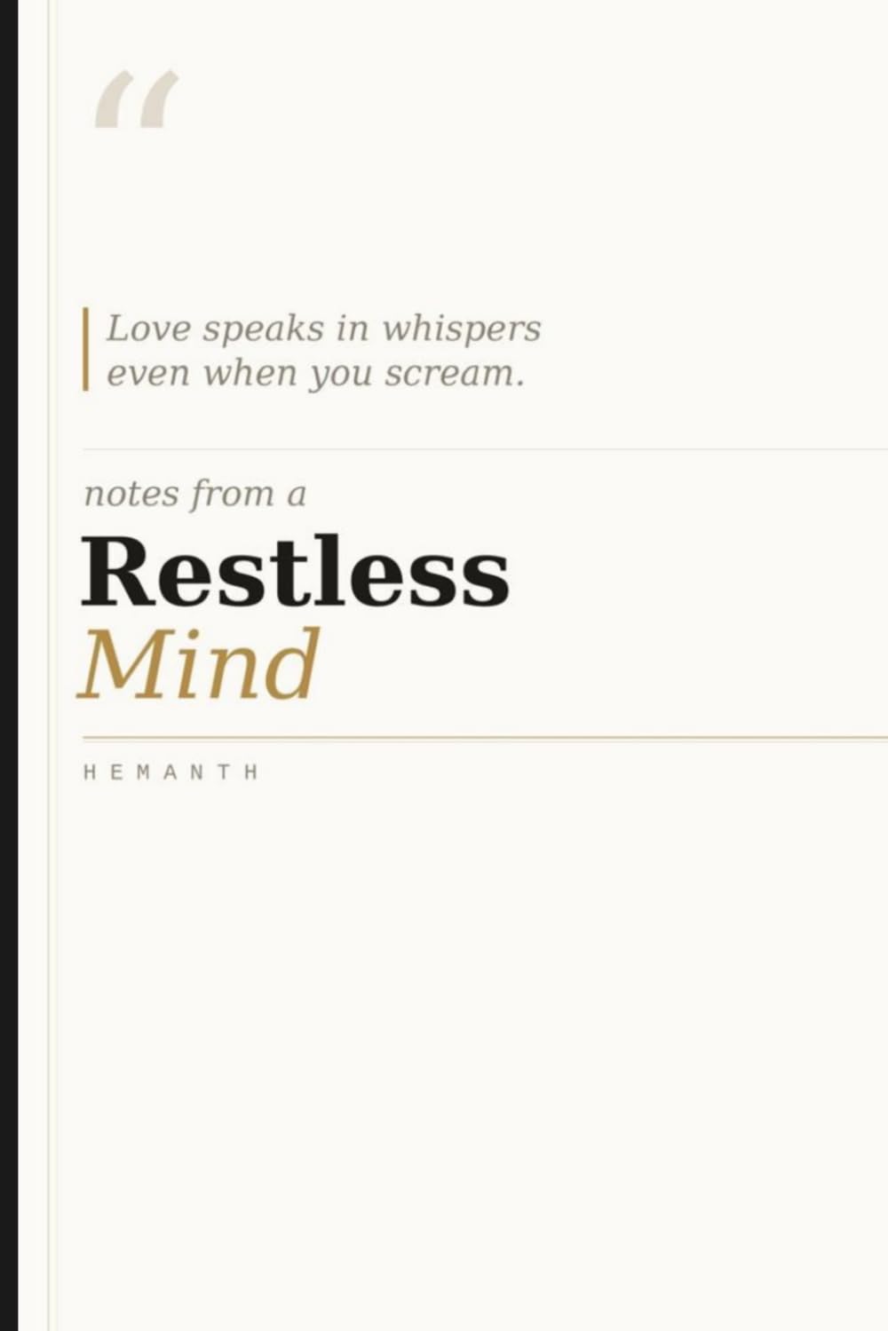 Notes from a Restless Mind