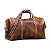Leather Duffel Bag Travel Gym Sports Overnight Weekend cabin holdall by KomalC (Distressed Tan)