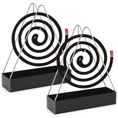 Bomtop 2 Pezzi Porta Zampirone da Esterno, Porta Spirale Antizanzare, Triangolari Porta Bobina per Zanzare, Porta Zampirone Repellente per Casa Campeggio, Viaggi Anti Zanzare, Porta Zampirone da Ester