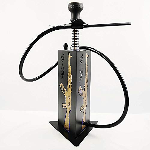 JYXZM Shisha Set 63 cm Wasserpfeife Set Komplet Single Schlauch LED Shisha mit Hukahn Zubehör