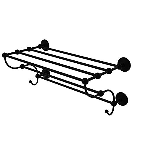 Allied Brass PMC-HTL/36-5 Prestige Monte Carlo Collection 36 Inch Train Rack Towel Shelf, Matte Black