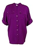 Calvin Klein Women's Plus-Size Modern Essential Button-Front Blouse