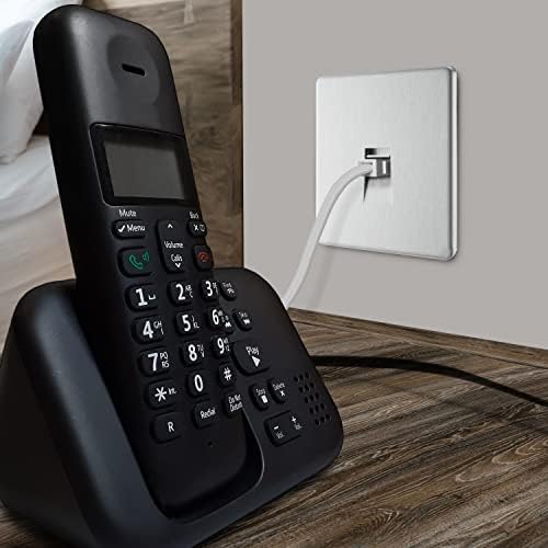 BG Electrical Single Telephone Slave Socket, Brushed Steel