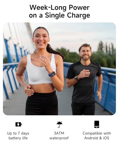 Image of Woneligo Smart Watch for Women, Answer /Make Calls, Alexa Built-in, 1.85 inch Touch Screen Fitness Tracker for Android & iPhone, Heart Rate /Sleep /SpO2 Monitor Smartwatch, Waterproof (Deep Blue)